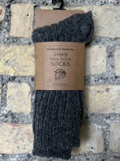 Mens Luxury Wool Blend Socks Grey
