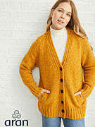 Ladies Donegal Cardigan Yellow