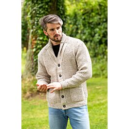 ribbed shawl cardigan