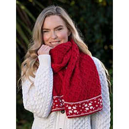 Irish Christmas Scarf Red