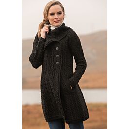 Ladies black chunky discount cardigan