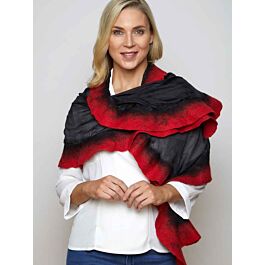 wool felted wrap winter accessories nuno scarf Merino wool scarf felted scarf wool felted scarf Navy scarf
