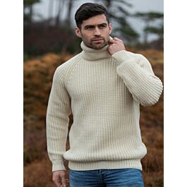 Men's Rib Roll Neck Sweater | The Sweater Shop