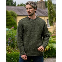 100% Donegal Wool Roll Neck Sweater