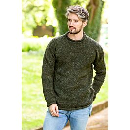 Mens Donegal Wool Roll Neck Sweater | The Sweater Shop