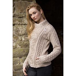 Side new arrivals zip cardigan