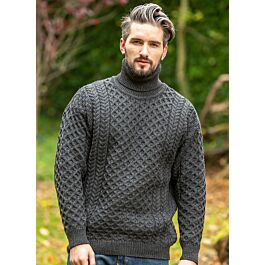 Mens turtleneck zip up sweater on sale
